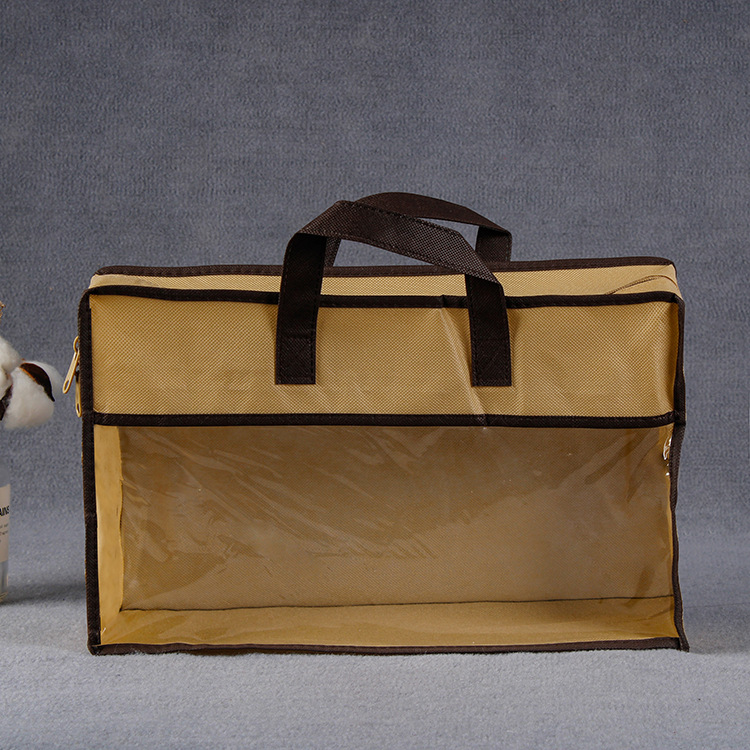 工厂批发无纺布拉链袋PVC棉被袋手提袋枕头袋印LOGO