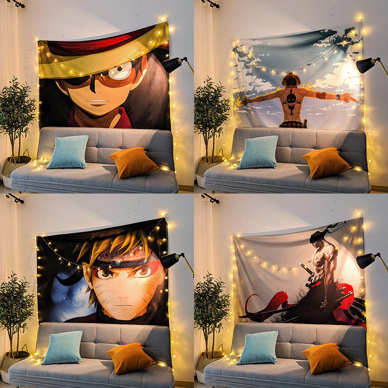 Anime Tapestry One Piece Naruto Live Streaming Background Cloth Wall Cloth Tapestry Anime Merchandise Canvas