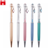 2023四叶草水晶笔金属圆珠笔广告笔钻石笔印logo新款