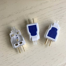 聚碳AB原料一体铜1.4插头半透明两脚聚碳插头 转动式电源二极插头
