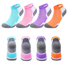 [Cross-Border Recommendation] Short Sports Socks Towel Bottom Combed Cotton Terry Running Fitness Cycling Marathon Socks