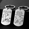 Keychain for beloved for St. Valentine's Day engraved stainless steel, Birthday gift, wholesale