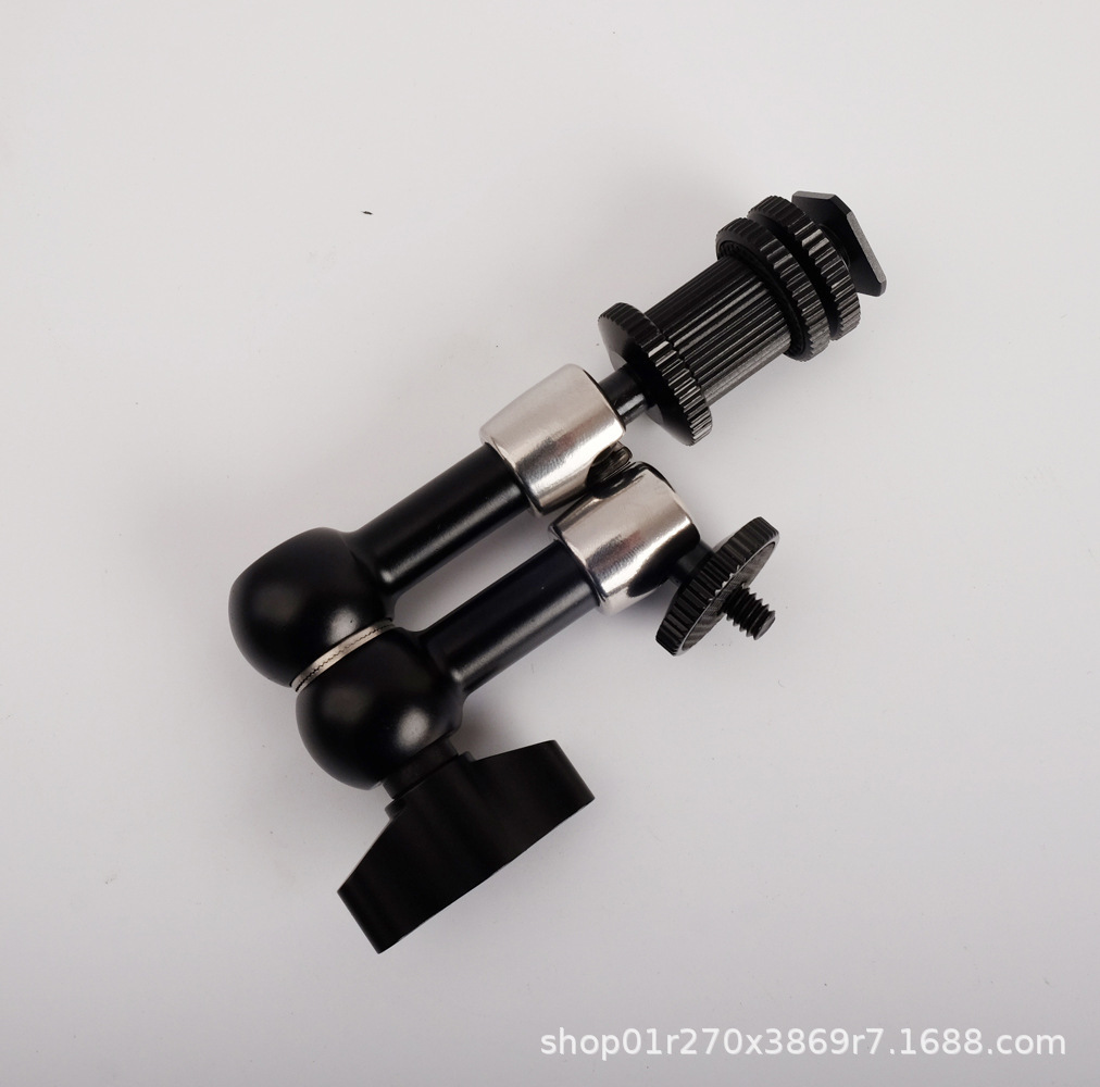 En stock zapato caliente cabeza de bola Monitor universal PTZ soporte voladizo 7 pulgadas de acero inoxidable mano extraña 11 pulgadas brazo mágico