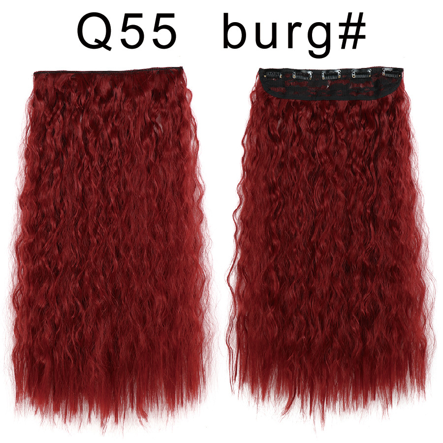 Peluca de una Pieza con Ondas de Agua, Peluca de Fibra Sintética con Clip, Extensiones de Cabello de una Pieza, Venta al por Mayor de Xuchang