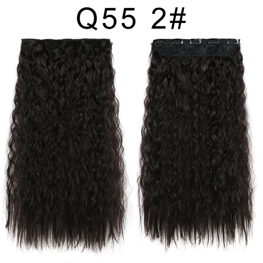 Peluca de una Pieza con Ondas de Agua, Peluca de Fibra Sintética con Clip, Extensiones de Cabello de una Pieza, Venta al por Mayor de Xuchang