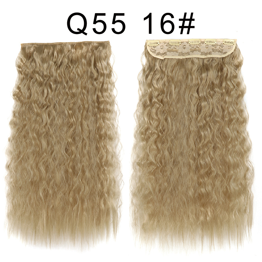 Peluca de una Pieza con Ondas de Agua, Peluca de Fibra Sintética con Clip, Extensiones de Cabello de una Pieza, Venta al por Mayor de Xuchang