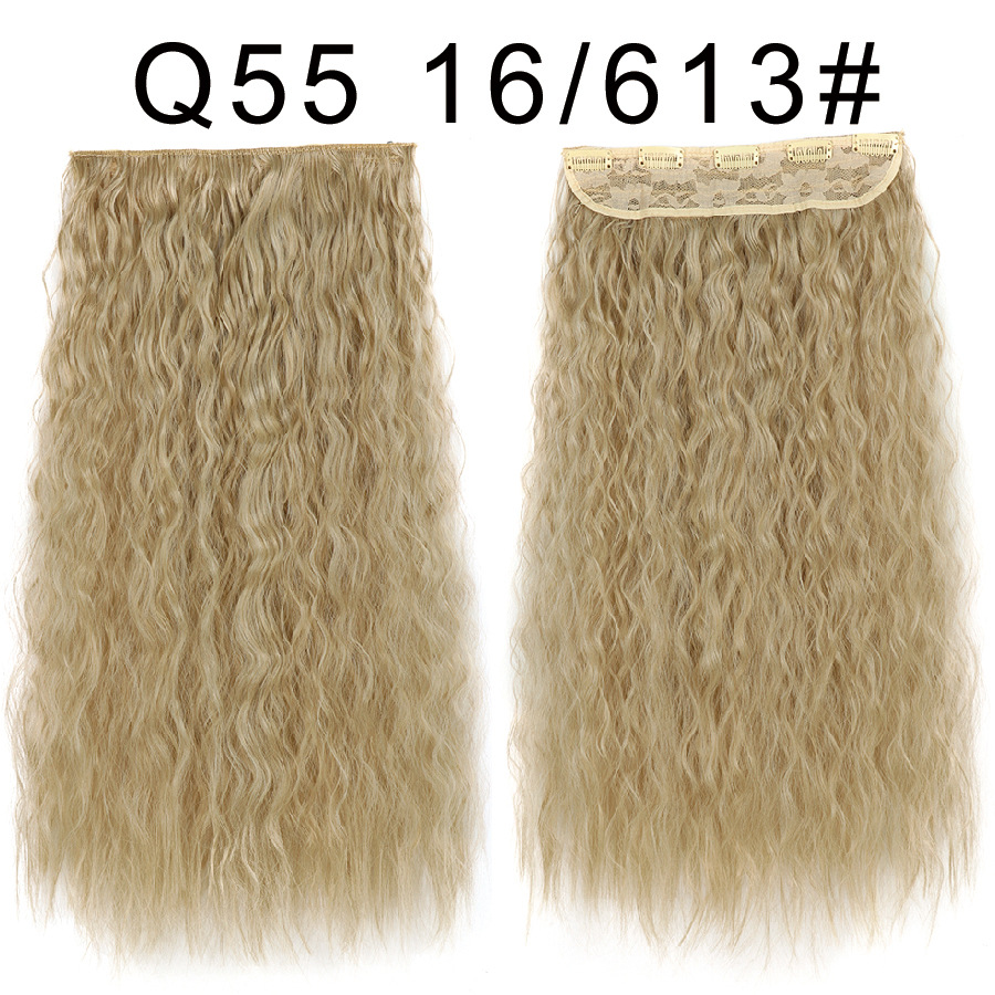 Peluca de una Pieza con Ondas de Agua, Peluca de Fibra Sintética con Clip, Extensiones de Cabello de una Pieza, Venta al por Mayor de Xuchang