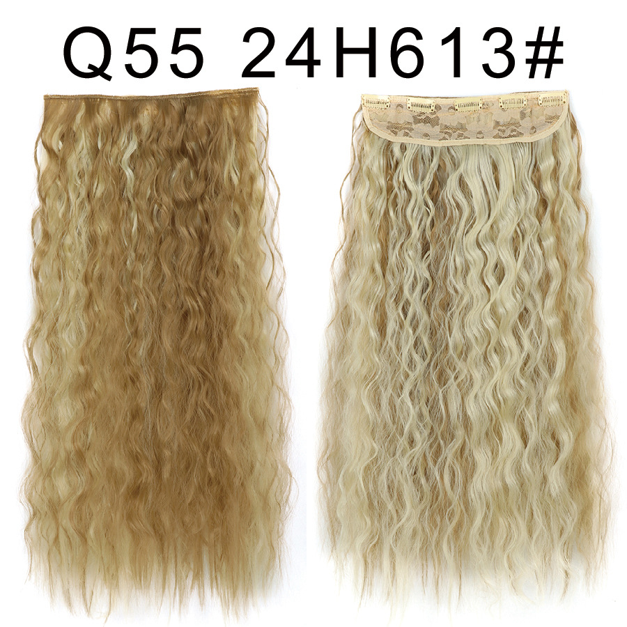 Peluca de una Pieza con Ondas de Agua, Peluca de Fibra Sintética con Clip, Extensiones de Cabello de una Pieza, Venta al por Mayor de Xuchang