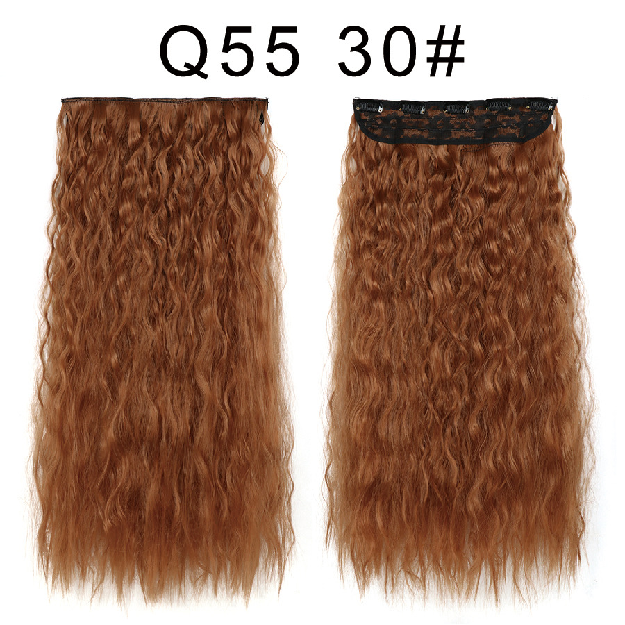 Peluca de una Pieza con Ondas de Agua, Peluca de Fibra Sintética con Clip, Extensiones de Cabello de una Pieza, Venta al por Mayor de Xuchang