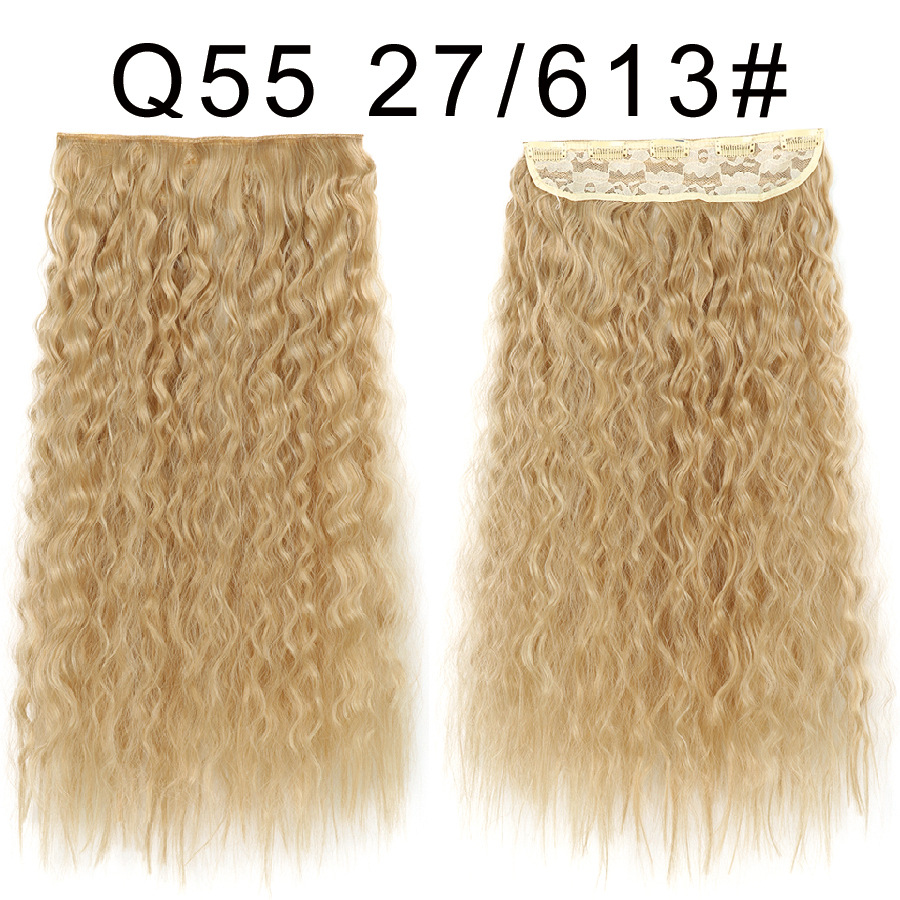 Peluca de una Pieza con Ondas de Agua, Peluca de Fibra Sintética con Clip, Extensiones de Cabello de una Pieza, Venta al por Mayor de Xuchang