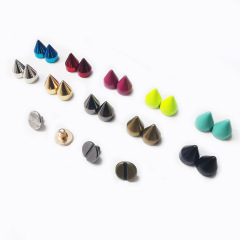 7X9mm brass pointed cone screw rivet with copper screw, decorative bag hardware accessories