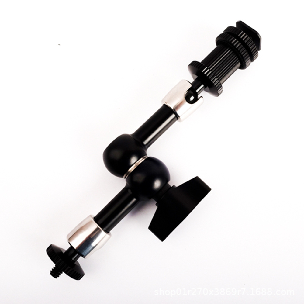 En stock zapato caliente cabeza de bola Monitor universal PTZ soporte voladizo 7 pulgadas de acero inoxidable mano extraña 11 pulgadas brazo mágico