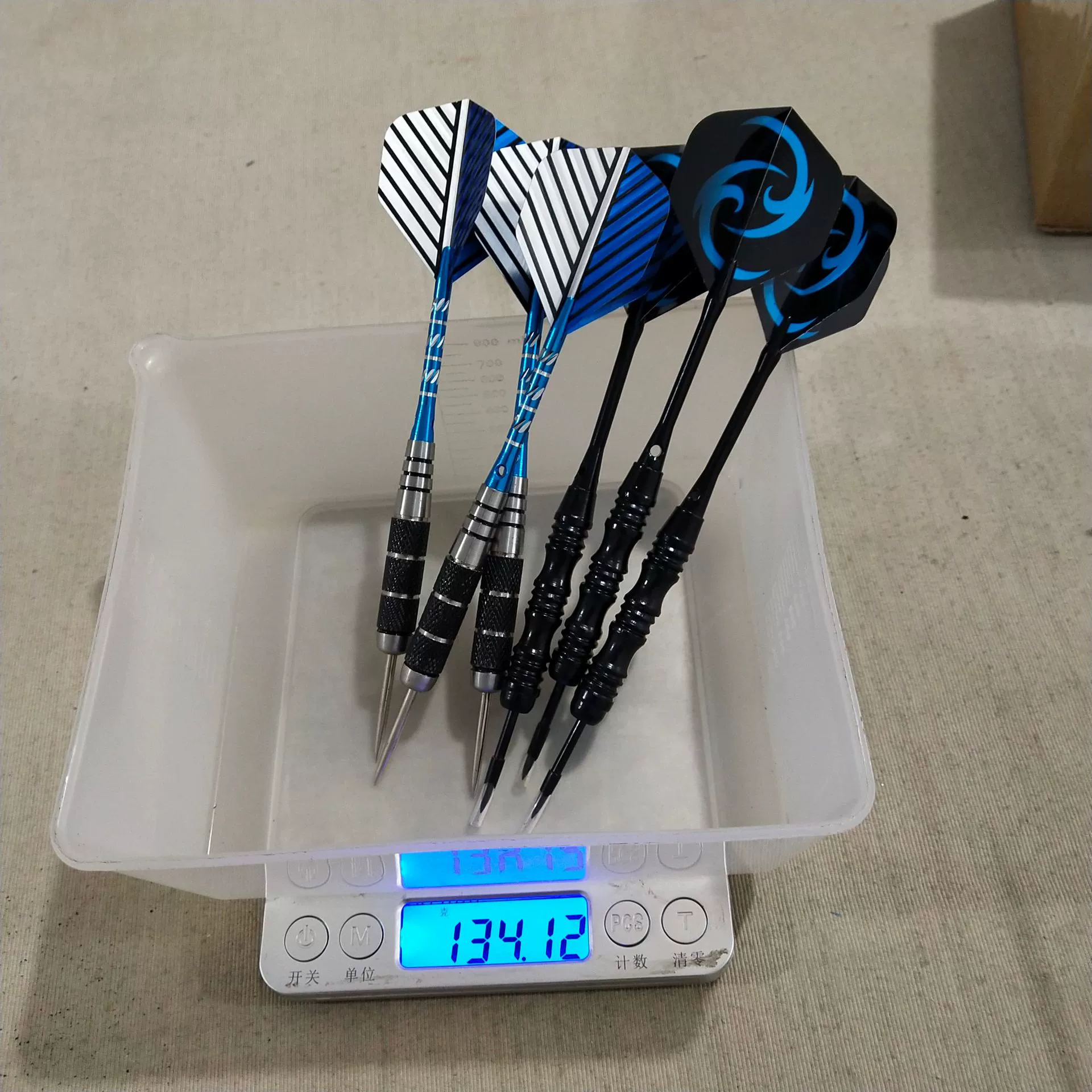 Дартс, набор, 6 шт, 22G
