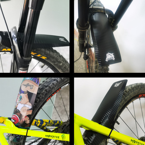 Bicycle fender carbon fiber pattern color suitable for DH downhill mountain bike saddle universal mud removal and rain shield