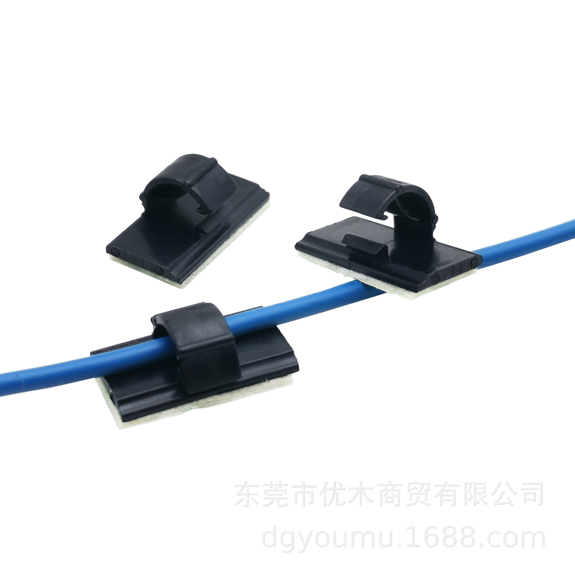 厂家直销WCC-1粘式电线理线夹汽车电线整理布线扣背胶自锁式线卡