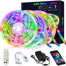 灯带套装 ledrgb5050蓝牙音乐七彩裸板 18灯/米12V氛围灯 led灯带