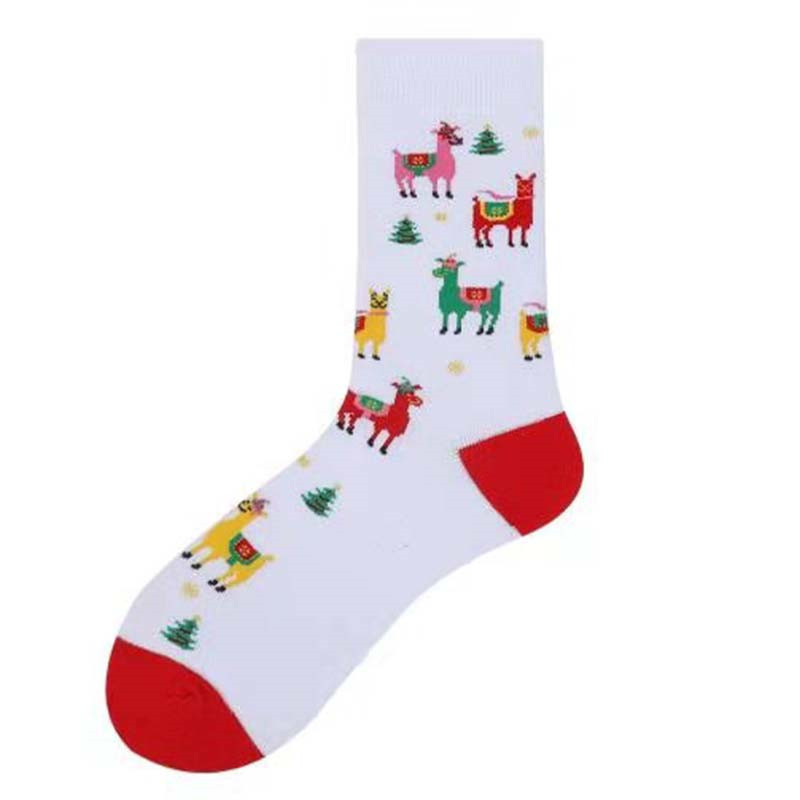 Calcetines de Navidad divertidos Santa Claus personalidad alta-top calcetines de los hombres de moda calcetines de Halloween