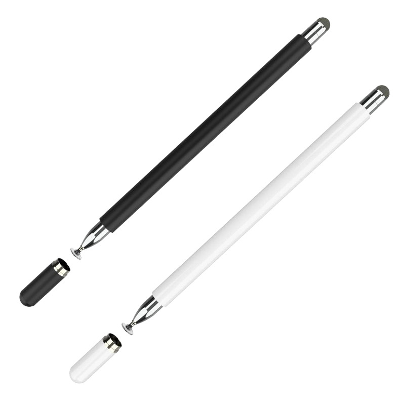 Pluma capacitiva universal para iPad teléfono móvil pantalla táctil pluma disco cabeza de tela dos en una tableta pintura escritura