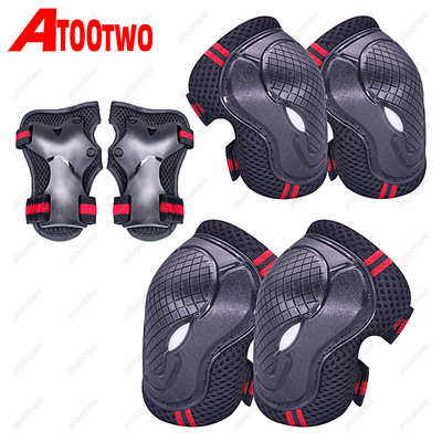 源头厂家批发牛头护具轮滑瑜伽骑行滑雪滑板儿童滑步车护具6件套|ru