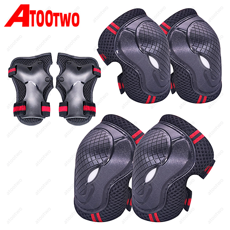 源头厂家批发牛头护具轮滑瑜伽骑行滑雪滑板儿童滑步车护具6件套|ru