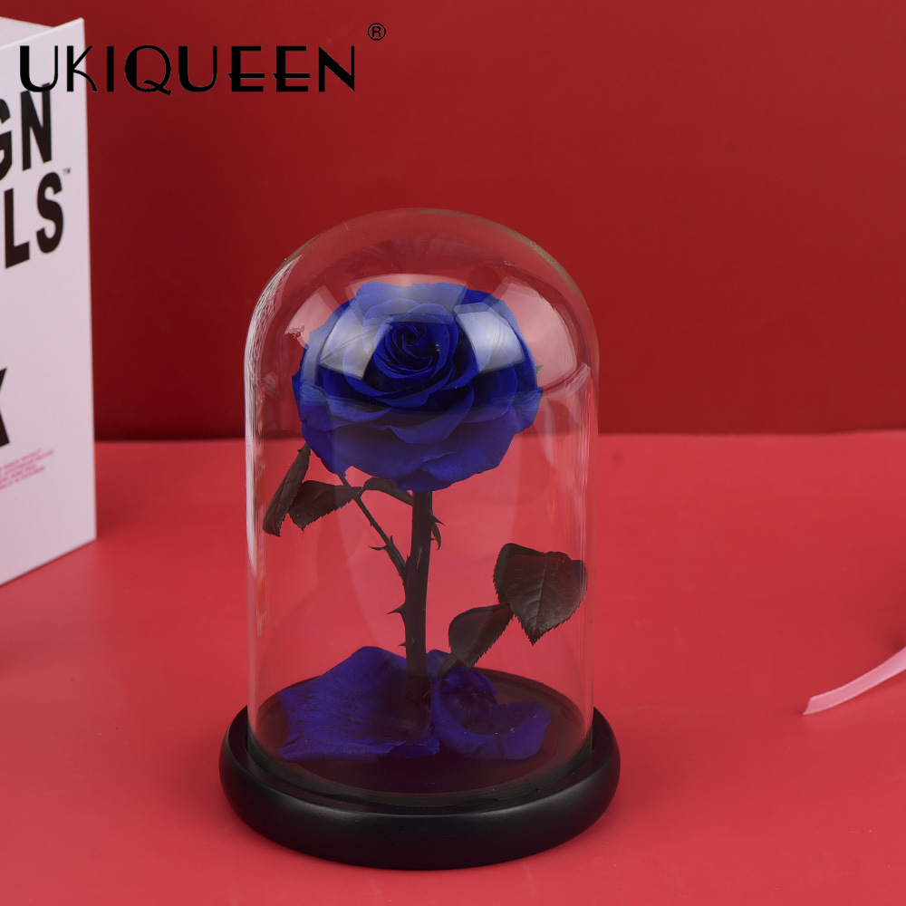 Rosa eterna de Yunnan, pequeño príncipe, adorno en cúpula de cristal, regalo de San Valentín, suministro directo del fabricante, ramo al por mayor transfronterizo