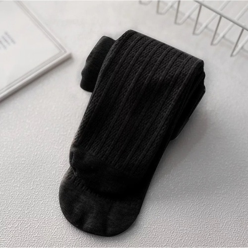 Baby Girl Knee-High Socks for Autumn/Winter, Knit Ribbed Padded Children's Leggings, Small Kids Thicker Warm Knee-High Socks