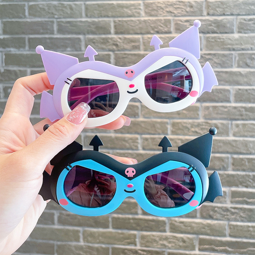  New Silicone Children's Sunglasses Cartoon Funny Polarized Sunglasses for Boys and Girls Fashionable Kids Toy Glasses
