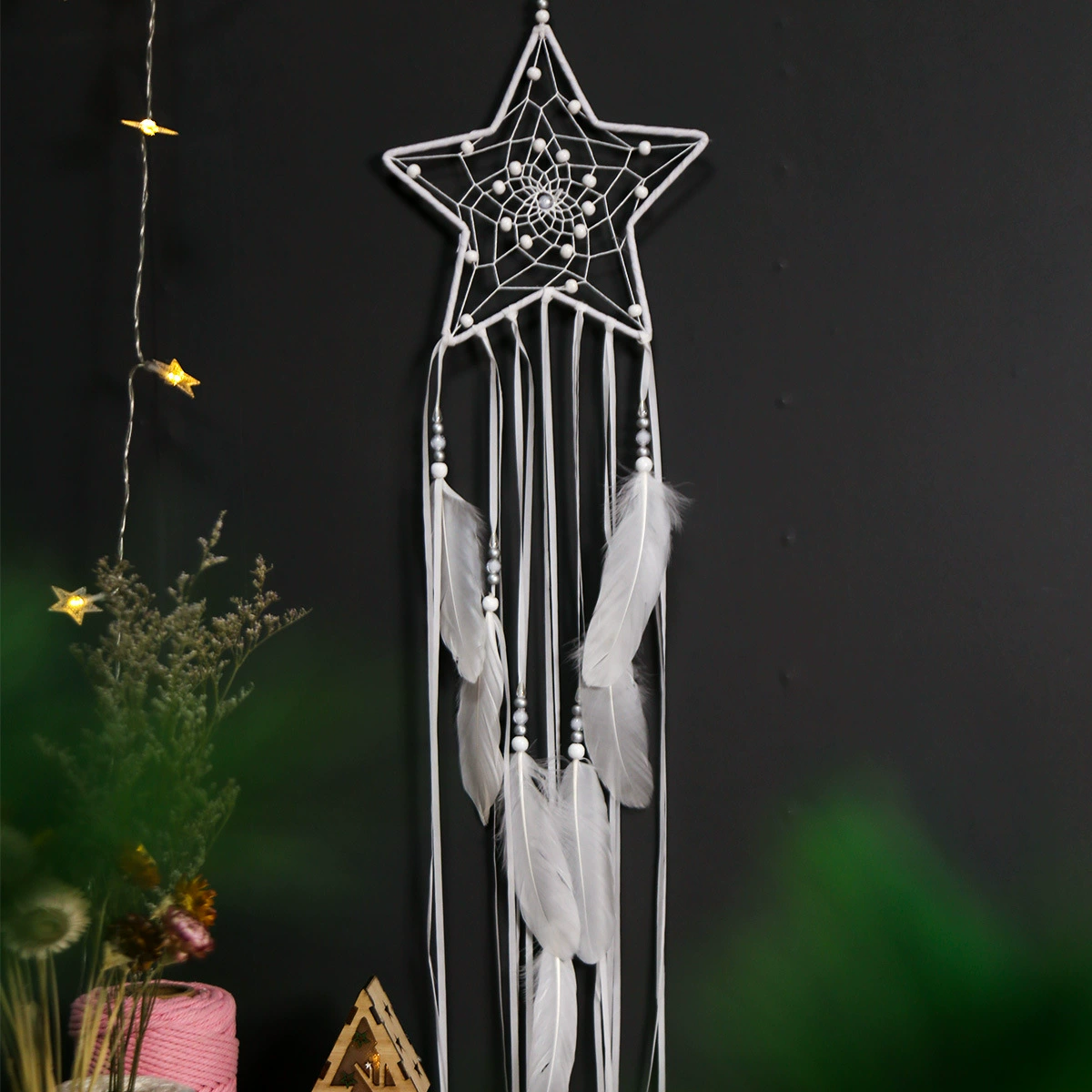 Полумесячная Хинсин дом decoration Dream Catcher Харадзюку оформление стенное подвесное фанера Dream Catcher Dream Network подвеска