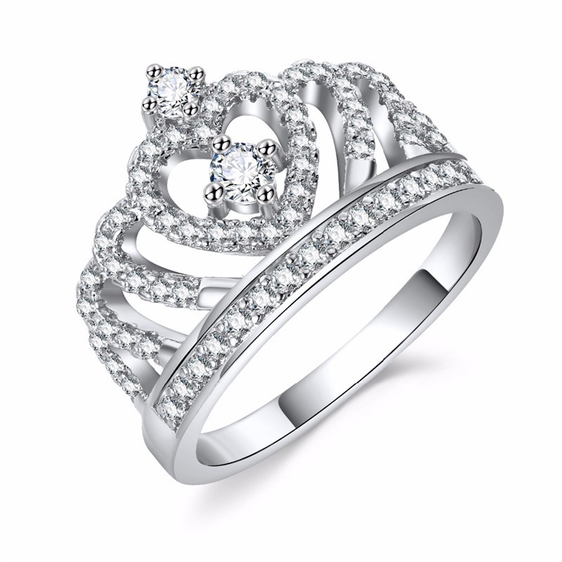 copper fashionable wedding ring with zircon