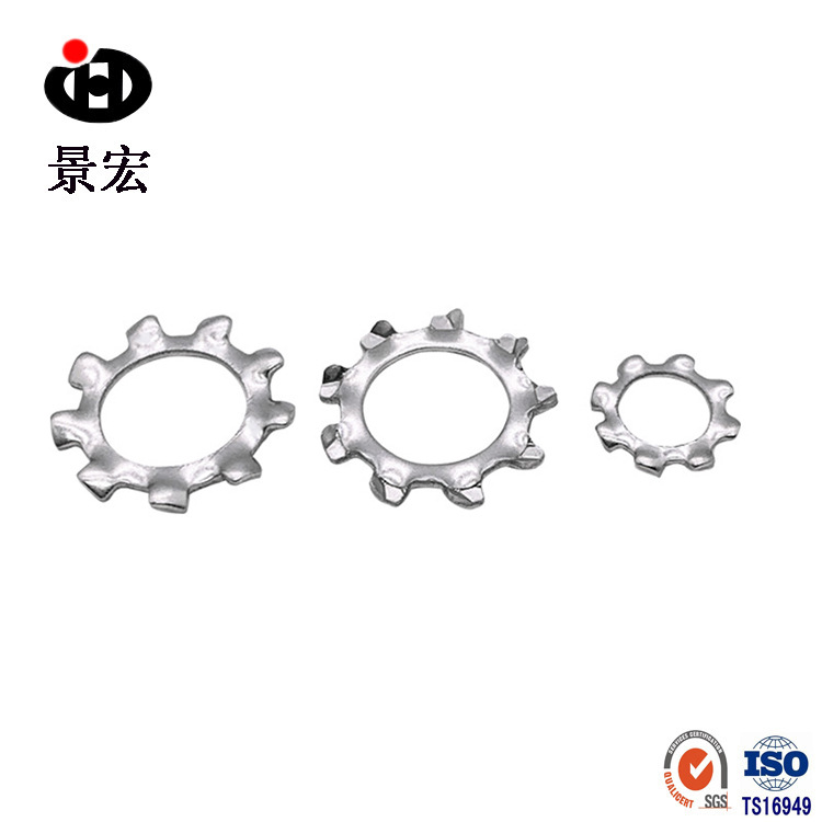304不锈钢DIN6797A外齿锁紧垫圈外齿形防滑垫片花垫花齿锁紧垫片