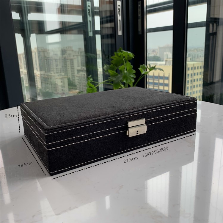 Caja de almacenamiento de joyas caja de joyería portátil caja de joyería de franela caja de joyería al por mayor en stock caja de joyería multifuncional