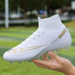 Cross-border new high-top football shoes for men and women, students, with small TF studs, for adults, competitive, long studs, children's training, wholesale and dropshipping