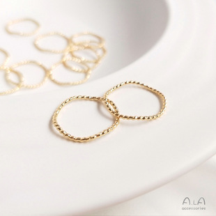 14K�����ɫ�������˽�ָŮ�ֹ�diyСָ�h�����Ʒ���h��Ȧ���