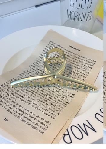 Simple clip de metal mate clip de Cabeza trasera grande celebridad de Internet elegante temperamento horquilla updo tocado de baño de pelo