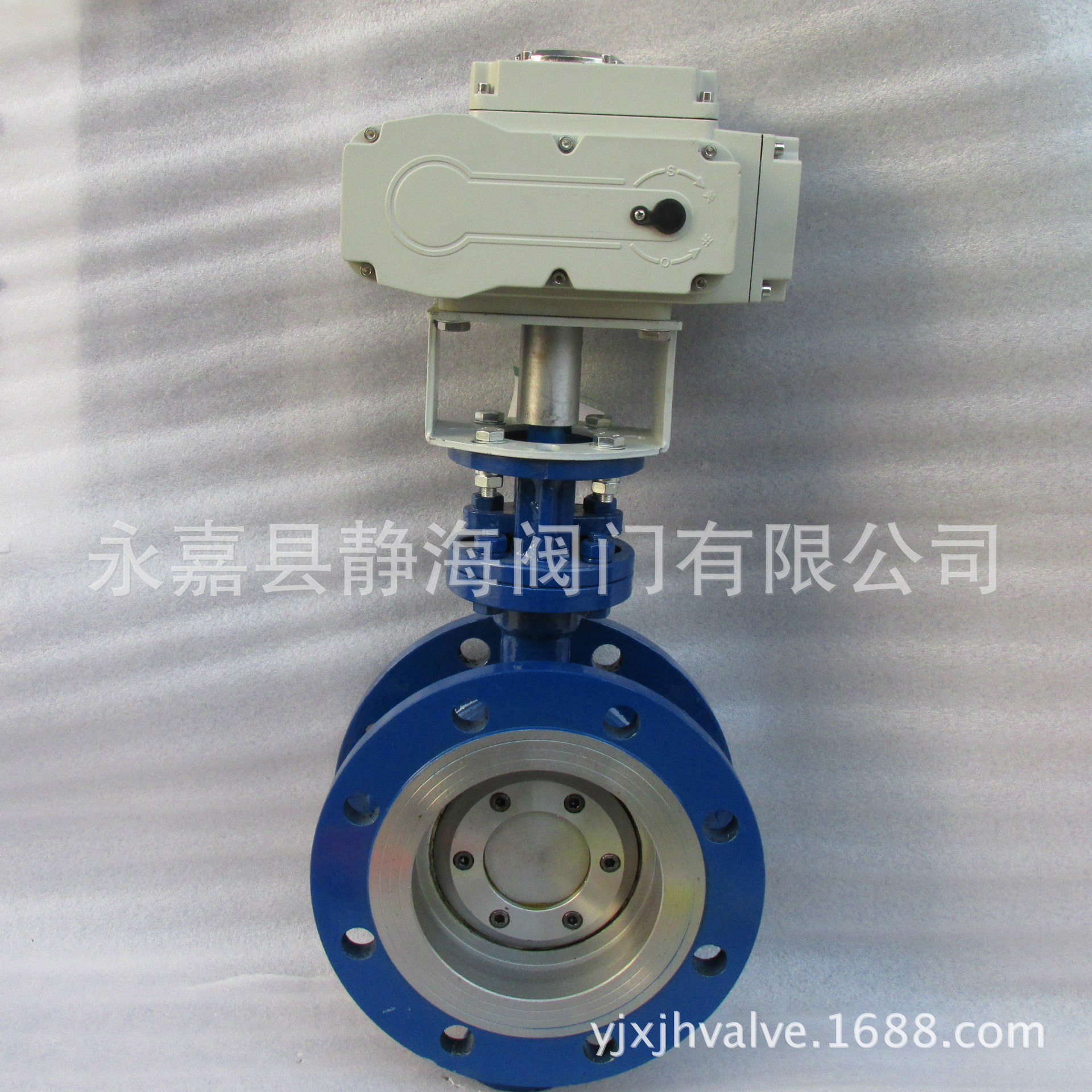 瀞海源头厂家D943H-16C电动蝶阀三偏心铸钢 电动硬密封法兰蝶阀