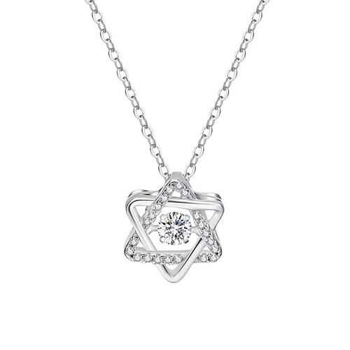 [Titanium Steel Plated with Real Gold] Beating Heart Korean Style Simple One Deer With You Necklace Same Style Accessories Women 520