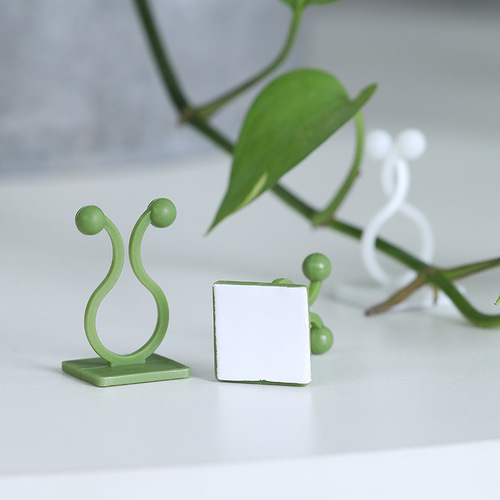 Green radish holder climbing wall flower green basket household snap ring green branch shaping hook 10 pack