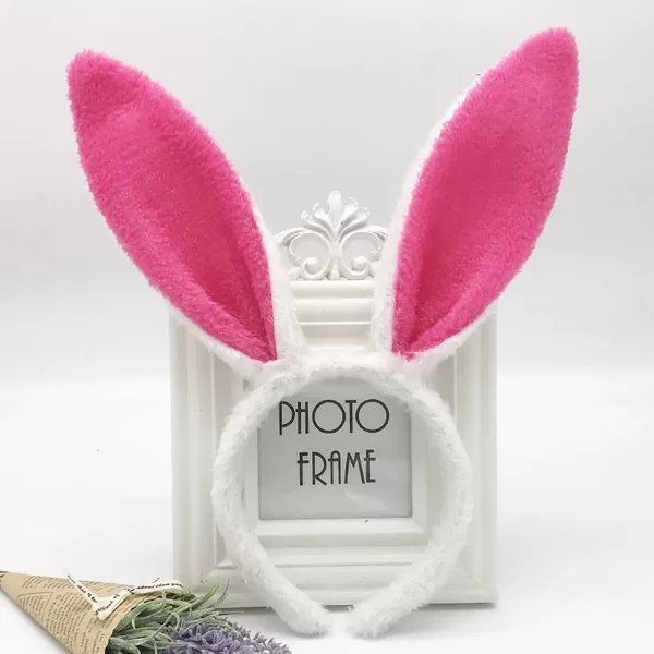Baijiamei red plush rabbit ears