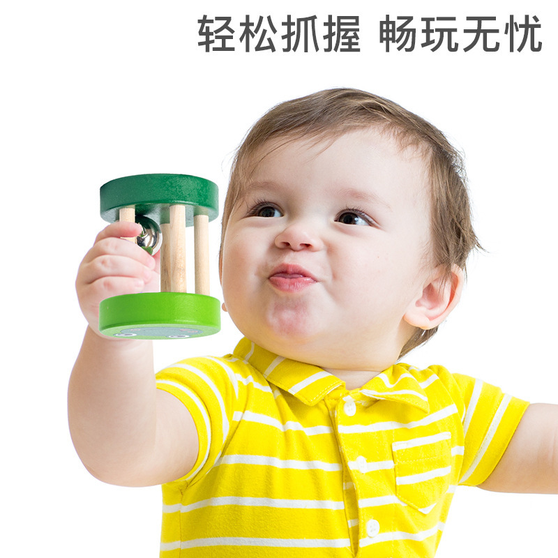 Bebé de dibujos animados madera Piccolo sonajero niño educación temprana Orff instrumento musical música juguetes al por mayor