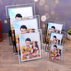 Glass Crystal Photo Frame with Printing Certificate Frame 6-inch A4 Decorative Table Top Manufacturer Wholesale Crystal Glass Photo Frame