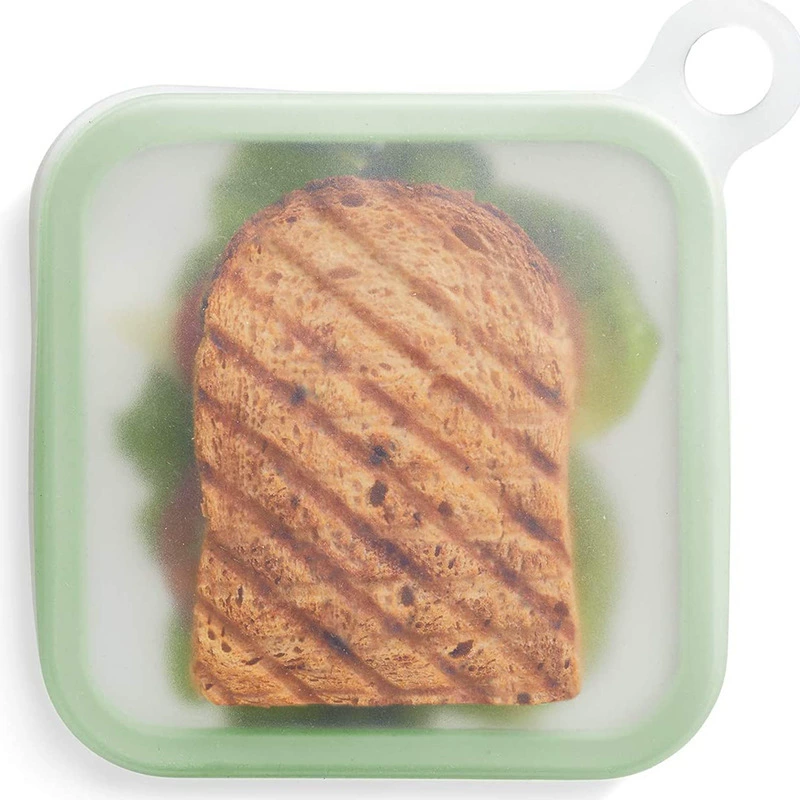 KESSILER Sandwich Toast Bento Box - переносной ланч-бокс, 155×155×25 мм, прозрачный зеленый