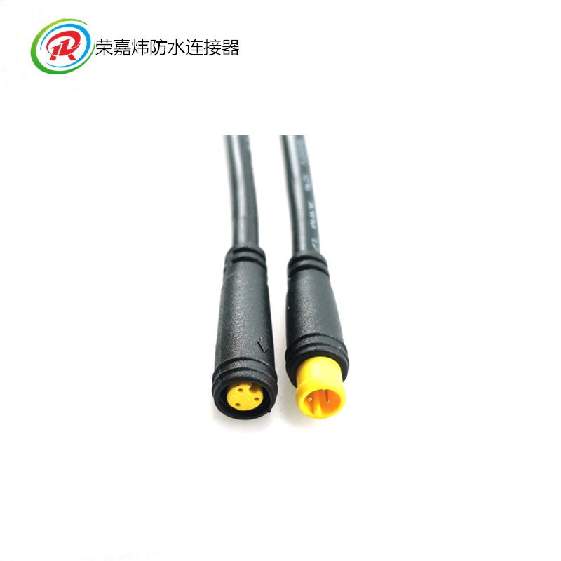 M6 3-core mini-plug connector m6 3pin sensor signal line connector 3-core lamp with light bar connection line