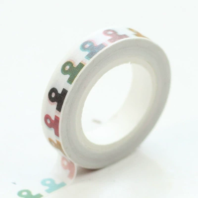 Декоративная лента Washi для скрепок, наклейки для планировщика, печатные дизайны, 4×0.7 см, ассортимент