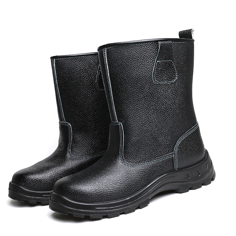 高帮牛皮劳保鞋防砸防刺穿靴子防护安全鞋耐磨钢包头工作鞋电焊鞋