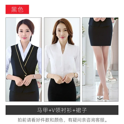 Е Air Sister Uniform Professional Set Airlines Interview Period Customer Service Receive KTV waiter Beauty Artist Work Server Women