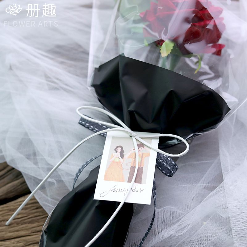 Tarjeta de felicitación colgante para floristería, tarjeta pequeña para ramo de cumpleaños 2024, tarjeta de mensaje para embalaje de flores, suministros para floristería.