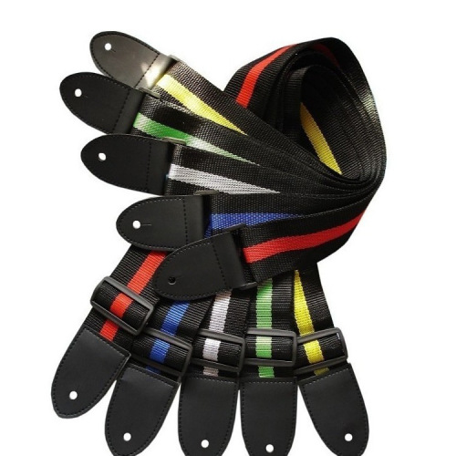 Wholesale folk guitar straps, electric acoustic guitar, bass straps, popular striped straps, ukulele cross-body straps