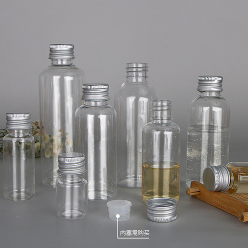 5ml 10ml 15ml 20ml 30ml ml Aluminum Cap Plastic Bottles Transparent Small Bottles Lotion Refill Bottles
