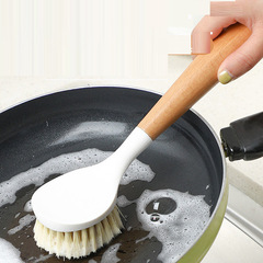 Kitchen cleaning, non-oil sticking, non-dirty hands, long handle pot scrubber, pot cleaning brush, dishwashing brush, pot scrubber