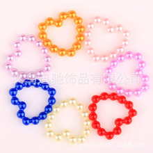 VA11 abs异型仿珍珠 镂空桃心 DIY饰品配件 1000颗一包 多色选